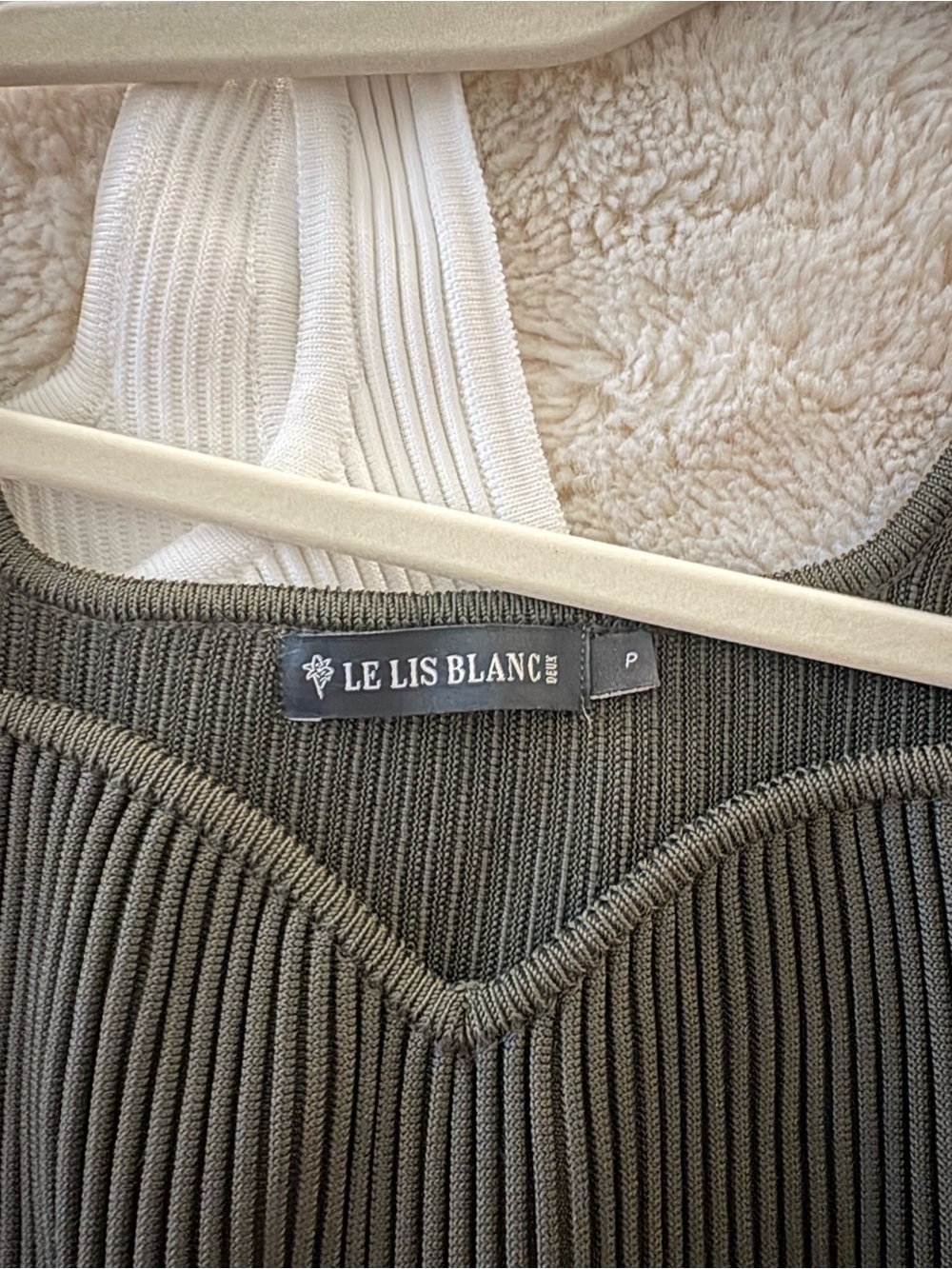 Black Ribbed Square-Neck Tank - Picture 3 of 3